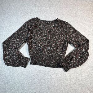 Windsor XS Ditsy Floral Smocked Crop Top Romantic Cottagecore Coquette